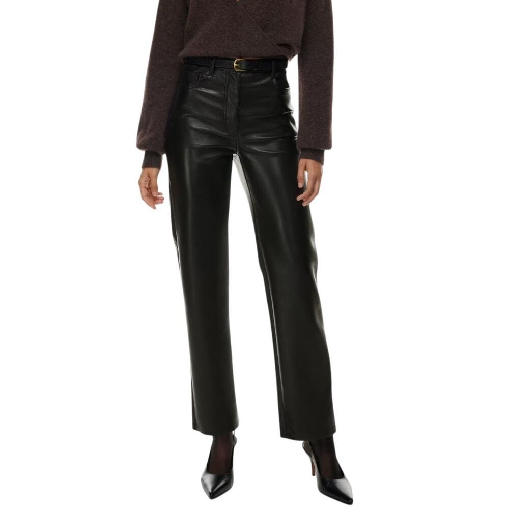 Wilfred Aritzia Melina Faux Leather Pants Black Women’s 8 Minimalist Futurism